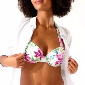 34DD Tommy Bahama Coastal Garden Underwire Bikini Top Sweetheart Neckline $99